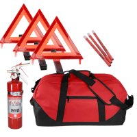 USKITS Essential DOT Compliant Truck Kits With Road Flares and 1A10BC Fire Extinguisher