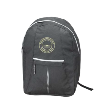 Custom Logo Backpack with Gray Satin Trim - Shipping and Imprint Included!