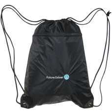 Imprinted Drawstring Backpack with Zippered Front Pocket - Shipping and Imprint Included!