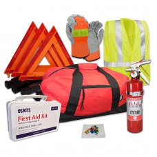USKITS DOT Hi-Viz Kit with 2.5lb 1A10BC Fire Extinguisher 