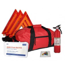 USKITS DOT OSHA Compliant Kit with 2.5 lb 1A10BC Fire Extinguisher and 25 Person ANSI First Aid Kit