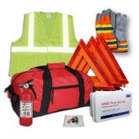 USKITS DOT OSHA Compliant Hi-Viz Kit with 2.5lb 1A10BC Fire Extinguisher 