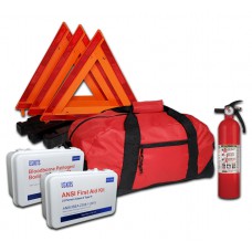 USKITS Advanced NEMT DOT OSHA Compliant Kit with 2.5lb Fire Extinguisher & 25 Person ANSI First Aid Kit