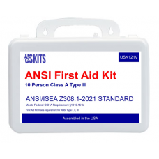 USKITS 10 Person ANSI 2021 First Aid Kit- Class A Type III