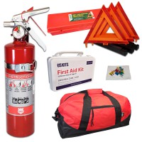 USKITS OSHA ANSI DOT Compliant Kit with US Made 2.5 ABC Fire Extinguisher