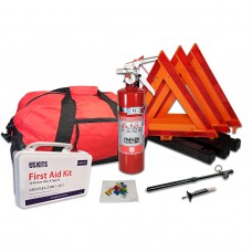 USKITS DOT OSHA Compliant Kit with Tire Inspection Gauges with 2.5lb USA Made Fire Extinguisher