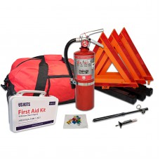 USKITS DOT OSHA Compliant Kit with Tire Inspection Gauges with 5lb USA Made Fire Extinguisher