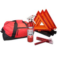 USKITS Essential DOT Compliant Truck Kits With Road Flares and USA Made 1A10BC Fire Extinguisher