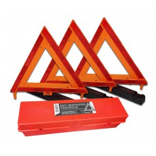 USA-Made DOT Reflective Emergency Triangle Kit with Plastic Case