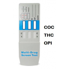 3 Panel Drug Test Kit for Cocaine, Marijuana, and Opiates- Set of 25