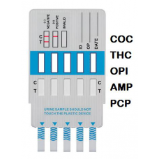 5 Panel Drug Test Kit- Set of 25- Cocaine, Marijuana, Opiates, Amphetamines, and Phencyclidine