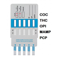 5 Panel Drug Test Kit- Set of 25- Cocaine, Marijuana, Opiates, Methamphetamine, and Phencyclidine