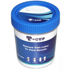 5 Panel CLIA Drug Test T-Cup Kit- Set of 25- Amphetamines, Cocaine, Methamphetamines, Opiates, and Marijuana