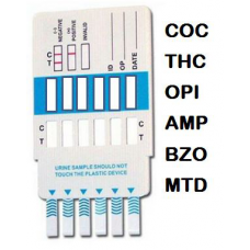 6 Panel Drug Test Kit- Set of 25- Cocaine, Marijuana, Opiates, Amphetamines, Benzodiazepines, and Methadone