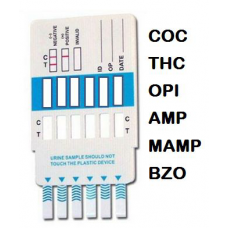 6 Panel Drug Test Kit- Set of 25- Cocaine, Marijuana, Opiates, Amphetamines, Methamphetamines, and Benzodiazepines