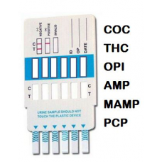 6 Panel Drug Test Kit- Set of 25- Cocaine, Marijuana, Opiates, Amphetamines, Methamphetamines, and Phencyclidine