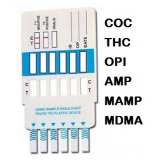 6 Panel Drug Test Kit- Set of 25- Cocaine, Marijuana, Opiates, Amphetamines, Methamphetamines, and Ecstasy