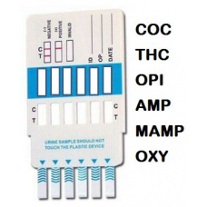 6 Panel Drug Test Kit- Set of 25- Cocaine, Marijuana, Opiates, Amphetamines, Methamphetamines, and Oxycodone