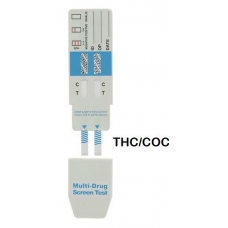 2 Panel Drug Test Dip Card Kit for Marijuana and Cocaine- Set of 25