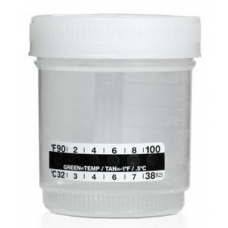 Specimen Collection Cup with Temp Strip and Lid- Set of 25