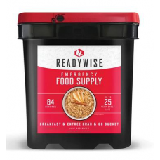 84 Serving Ready Wise- Grab N Go Entrees and Breakfast Bucket-Up to 25 Years Shelf Life- Free Shipping!