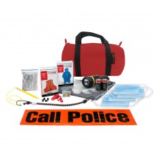 Auto Travel Safety Kit in Red Bag
