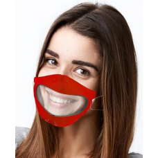 Set of 50- Clear Window Fitted Face Masks