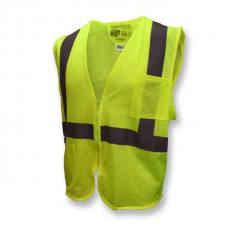 Imprinted Economy Class 2 Self-Extinguishing Green Safety Vest