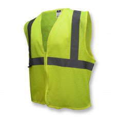Imprinted Hi-Viz Economy Type R Class 2 Green Mesh Safety Vest