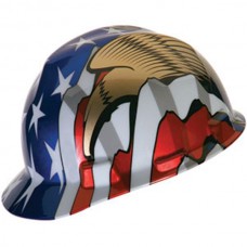 MSA V-Gard® Freedom Series™ Cap, American Flag w/ 2 Eagles, 1/Each