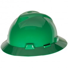 MSA V-Gard® Slotted Hat w/ Fas-Trac® Suspension, Hi-Vis Yellow Green