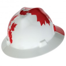 MSA V-Gard® Freedom Series™ Hat, Canadian Flag, White w/ Red Maple Leaf, 1/Each
