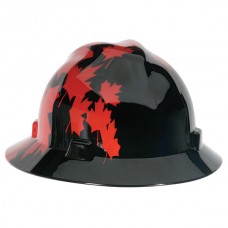 MSA V-Gard® Freedom Series™ Hat, Canadian Flag, Black w/ Red Maple Leaf, 1/Each