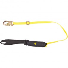 MSA Arcsafe® Shock-Absorbing Lanyard, Single Leg w/ Locking Snap Hooks, Yellow, 1/Each