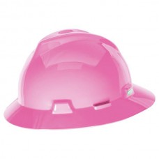 MSA V-Gard® Slotted Hat w/ Staz-On® Suspension, Hot Pink