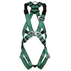MSA V-Form™ Safety Harness w/ Back D-Ring, Qwik Fit Leg Straps, Standard, Green, 1/Each
