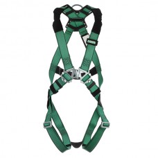 MSA V-Form™ Safety Harness w/ Back D-Ring, Qwik Fit Leg Straps, X-Large, Green, 1/Each