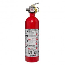 Kidde 2 lb BC Fyr Fyter Extinguisher w/ Metal Valve & Plastic Strap Bracket (Disposable)
