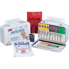 10-Unit Unitized Weatherproof First Aid Kit, 7 1/2"L x 4 1/2"H x 2 3/8"W, Metal, 1/Each