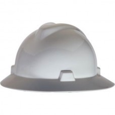 MSA V-Gard® Slotted Hat w/ Staz-On® Suspension, White