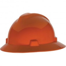 MSA V-Gard® Slotted Hat w/ Staz-On® Suspension, Orange