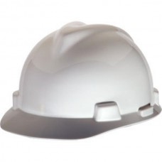MSA V-Gard® Standard Slotted Cap w/ Staz-On® Suspension, White
