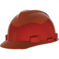 MSA V-Gard® Standard Slotted Cap w/ Staz-On® Suspension, Red
