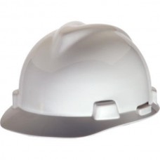 MSA V-Gard® Standard Slotted Cap w/ Fas-Trac® Suspension, White