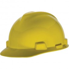 MSA V-Gard® Standard Slotted Cap w/ Fas-Trac® Suspension, Yellow