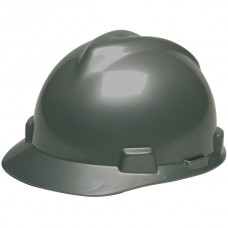 MSA V-Gard® Standard Slotted Cap w/ Fas-Trac® Suspension, Silver