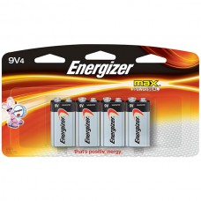 Energizer® Max® Alkaline 9V Batteries, 4/Pkg