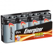 Energizer® Max® Alkaline 9V Batteries, Flatpack, 4/Pkg