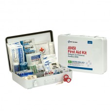 50-Person ANSI B Weatherproof First Aid Kit, Metal, 1/Each