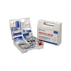 25-Person ANSI A First Aid Kit, Plastic w/ Dividers, 9"L x 8"H x 2 1/2"W, 1/Each